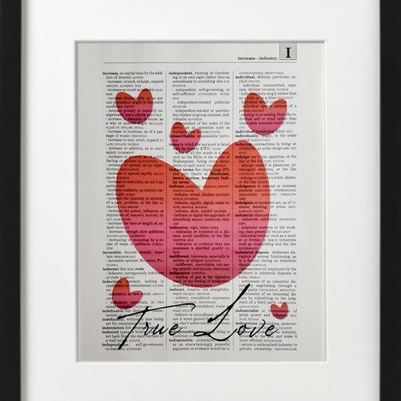 True Love - Dictionary PRINT Art Wall Decor Hanging Poster Home - Picture 1 of 3